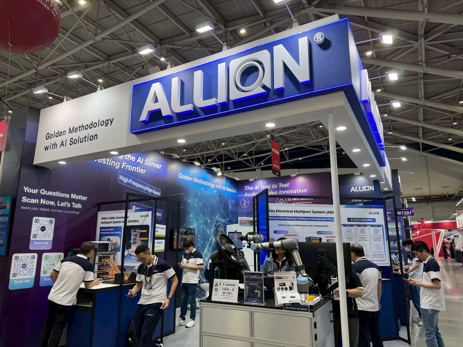 測試設備實物展示區｜「看得見的專業」品牌訊息，強化來賓對技術能力的信任